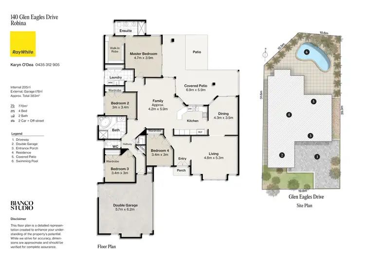 Floorplan of Homely house listing, 140 Glen Eagles Drive, Robina QLD 4226