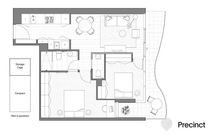 Floorplan of Homely apartment listing, 814/35 Albert Road, Melbourne VIC 3004