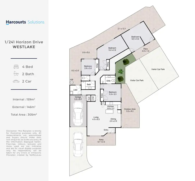 Floorplan of Homely townhouse listing, 1/241 Horizon Drive, Westlake QLD 4074
