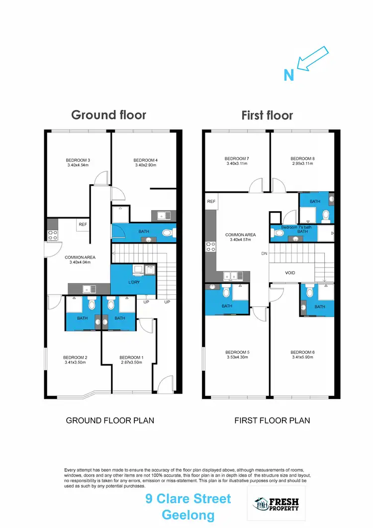 Floorplan of Homely studio listing, 9 Clare Street, Geelong VIC 3220
