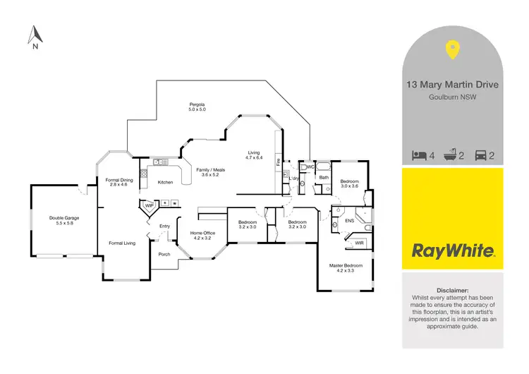 Floorplan of Homely house listing, 13 Mary Martin Drive, Goulburn NSW 2580