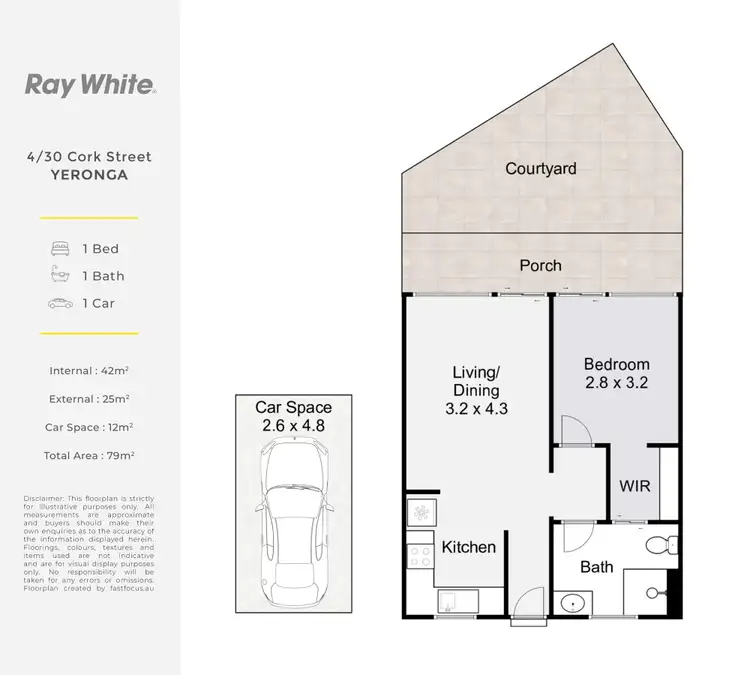 Floorplan of Homely apartment listing, 4/30 Cork Street, Yeronga QLD 4104