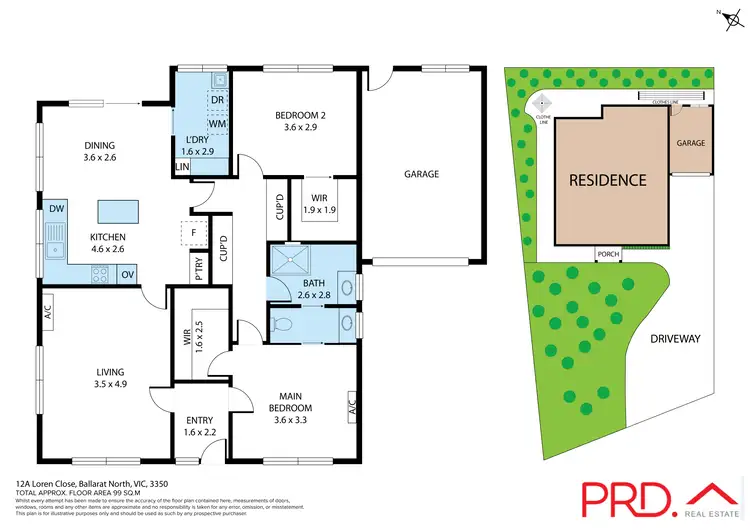 Floorplan of Homely house listing, 12A Loren Close, Ballarat North VIC 3350