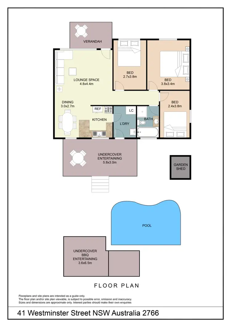 Floorplan of Homely house listing, 41 Westminster Street, Rooty Hill NSW 2766
