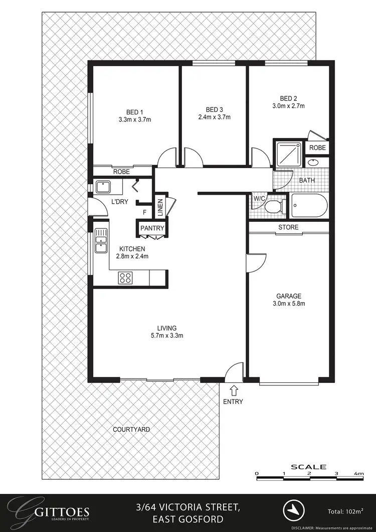 Floorplan of Homely villa listing, 3/64 Victoria Street, East Gosford NSW 2250