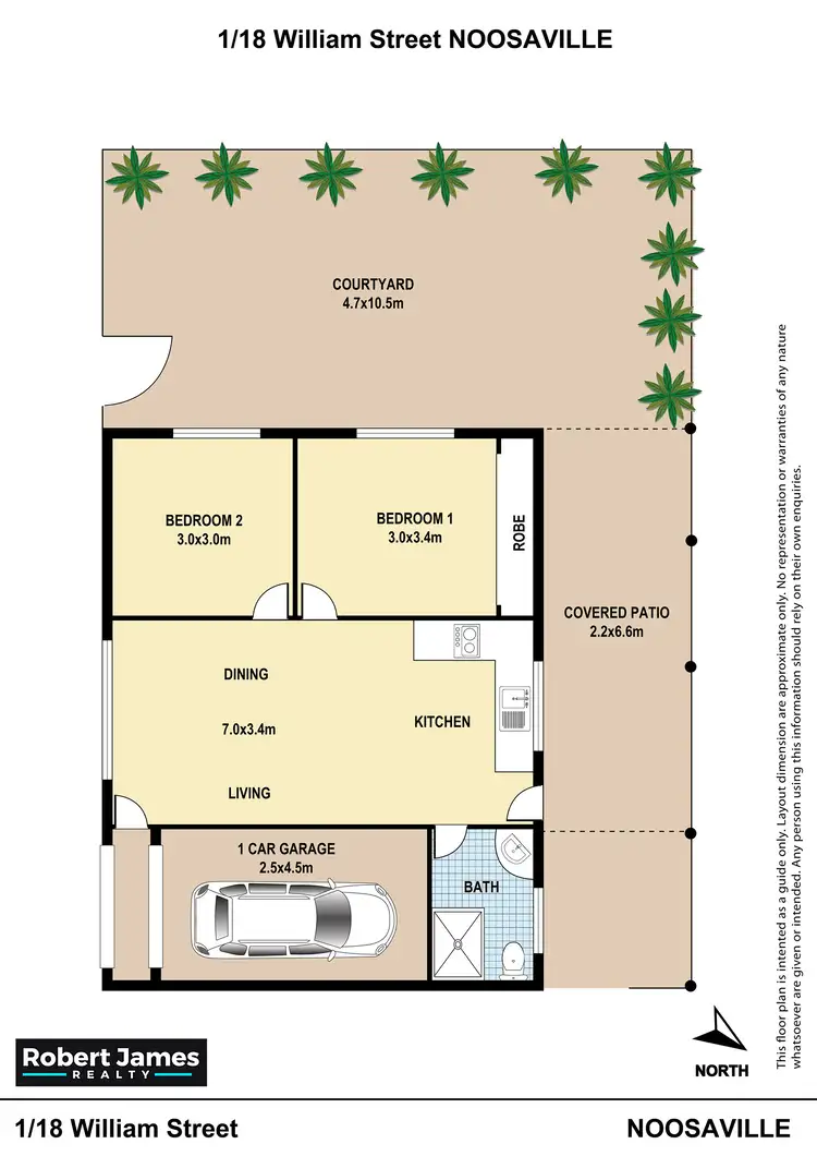 Floorplan of Homely unit listing, 1/18 William Street, Noosaville QLD 4566
