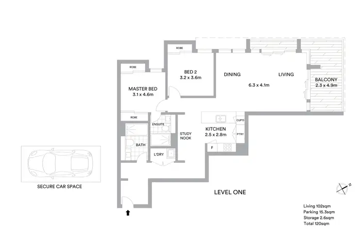 Floorplan of Homely apartment listing, 103/19-21 Turramurra Avenue, Turramurra NSW 2074