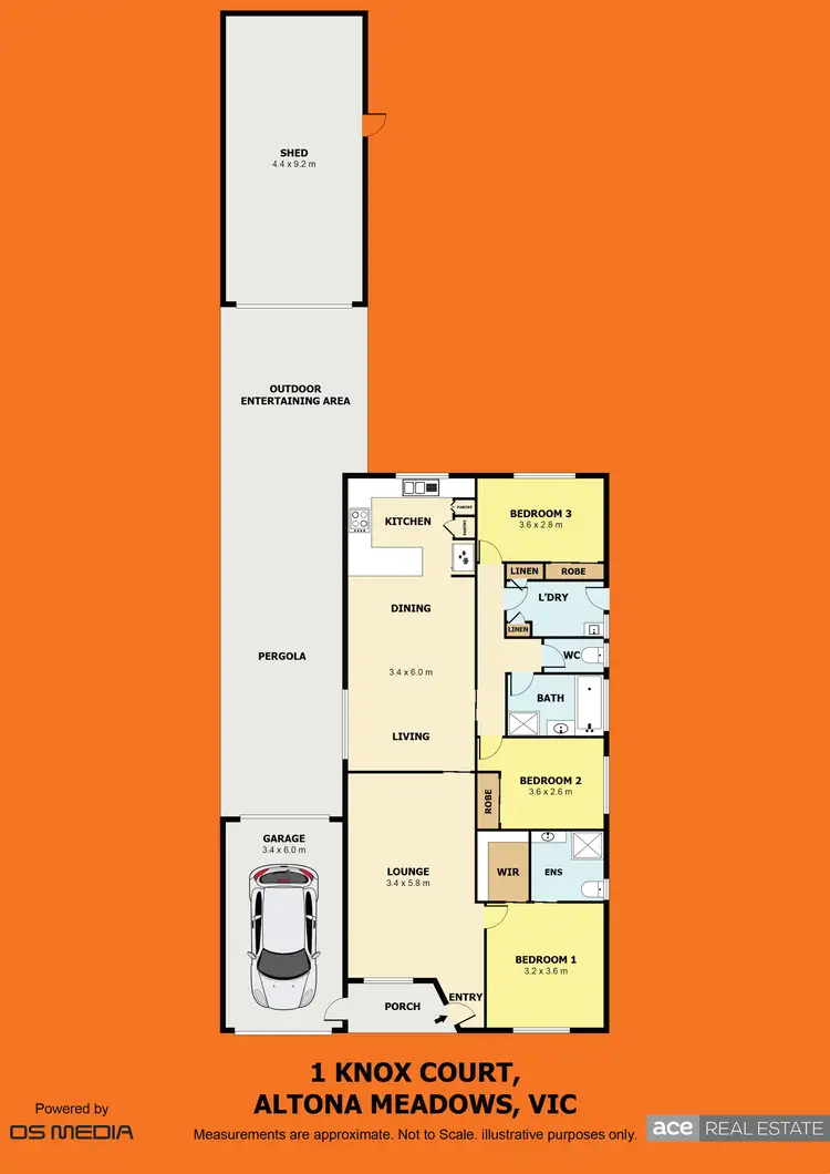 Floorplan of Homely house listing, 1 KNOX COURT, Altona Meadows VIC 3028