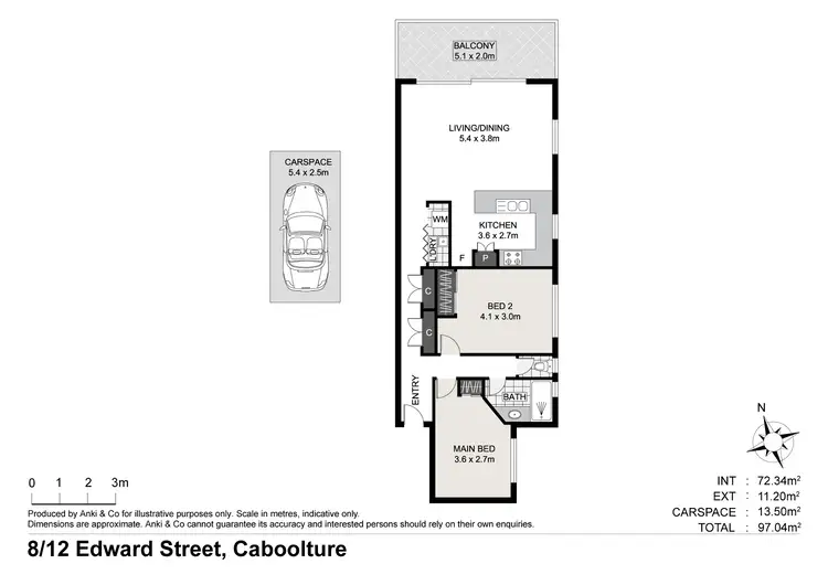 Floorplan of Homely unit listing, 8/12 Edward Street, Caboolture QLD 4510
