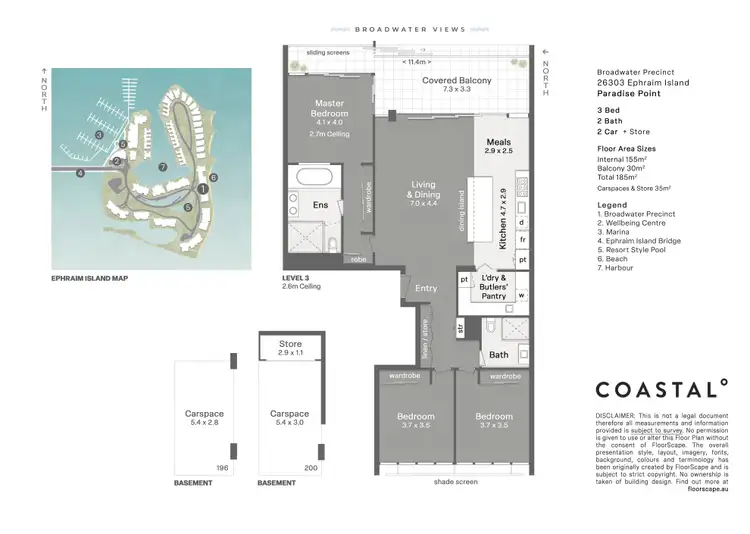 Floorplan of Homely unit listing, 26303 Ephraim Island, Paradise Point QLD 4216
