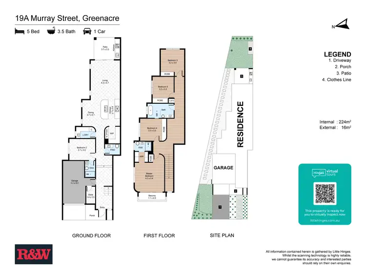 Floorplan of Homely semi-detached listing, 19A Murray St, Greenacre NSW 2190