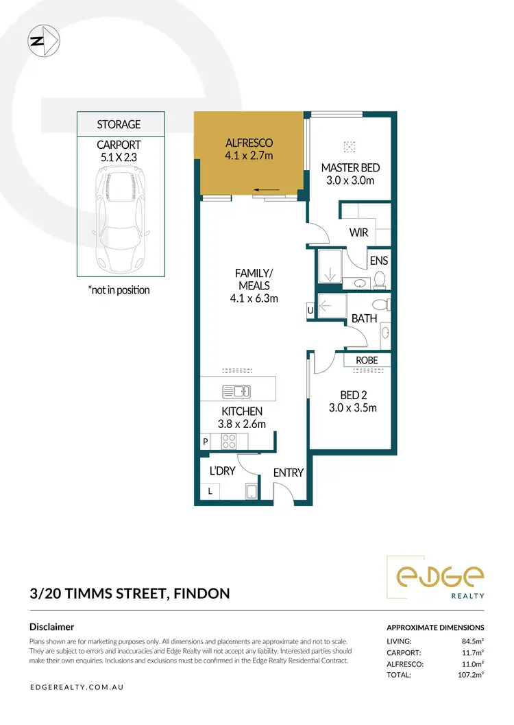 Floorplan of Homely apartment listing, 3/20 Timms Street, Findon SA 5023