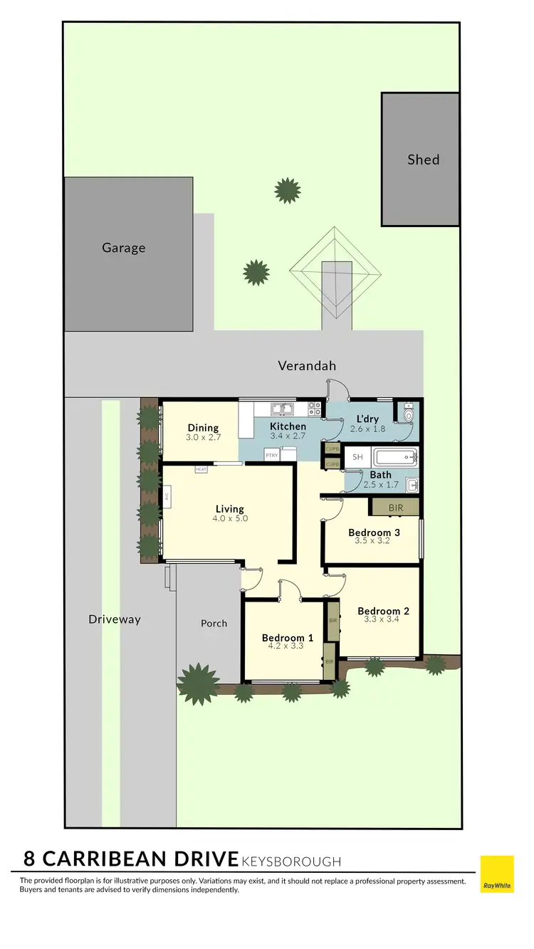 Floorplan of Homely house listing, 8 Carribean Drive, Keysborough VIC 3173