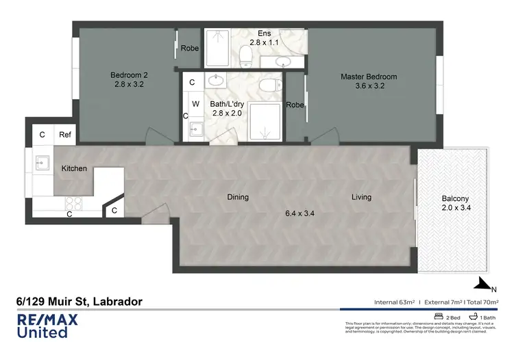 Floorplan of Homely house listing, 6/129 Muir Street, Labrador QLD 4215