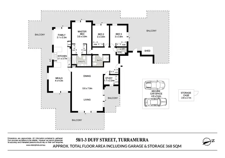 Floorplan of Homely apartment listing, 58/1-3 Duff Street, Turramurra NSW 2074