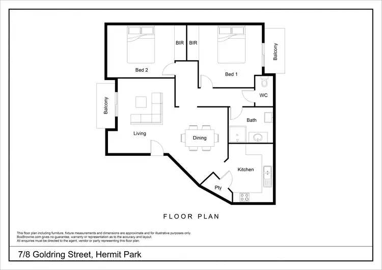 Floorplan of Homely unit listing, 7/8 Goldring Street, Hermit Park QLD 4812