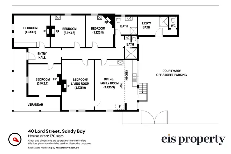 Floorplan of Homely house listing, 40 Lord Street, Sandy Bay TAS 7005