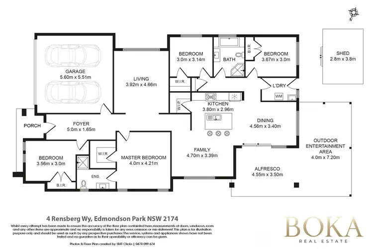 Floorplan of Homely house listing, 4 Rensberg Way, Edmondson Park NSW 2174