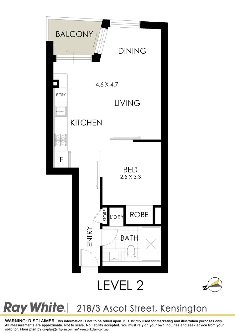 Floorplan of Homely apartment listing, 218/3 Ascot Street, Kensington NSW 2033