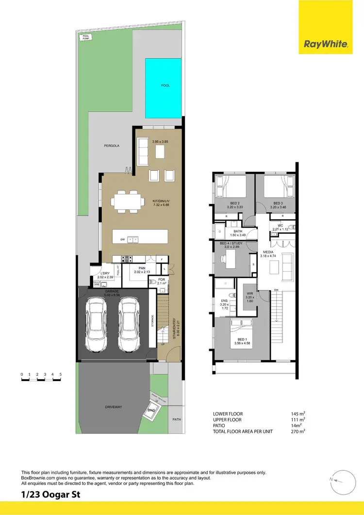 Floorplan of Homely semi-detached listing, 1/23 Oogar Street, Maroochydore QLD 4558