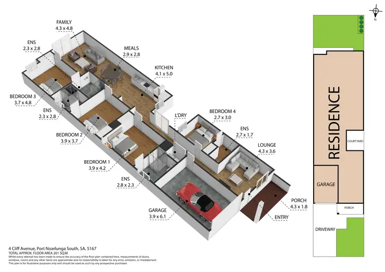 Floorplan of Homely house listing, 4 Cliff Avenue, Port Noarlunga South SA 5167