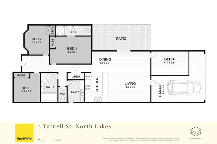 Floorplan of Homely house listing, 5 Tufnell Street, North Lakes QLD 4509