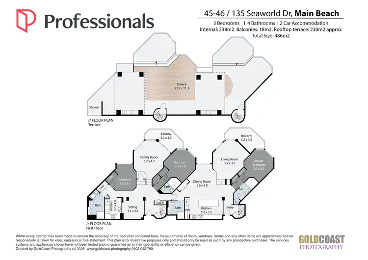 Floorplan of Homely unit listing, 45-46/135 Seaworld Dr, Main Beach QLD 4217