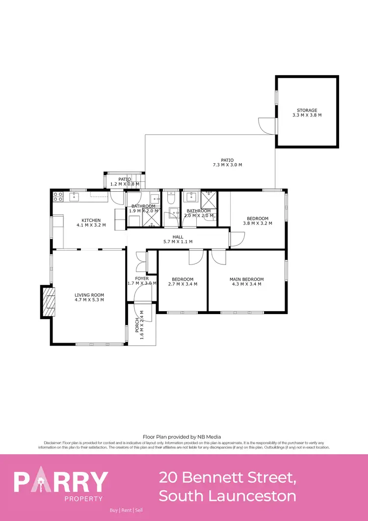 Floorplan of Homely house listing, 20 Bennett Street, South Launceston TAS 7249