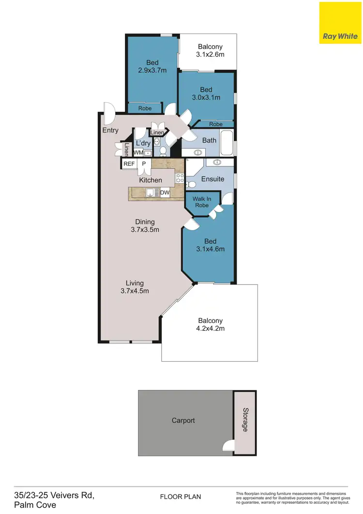 Floorplan of Homely apartment listing, 35/23-25 Veivers Road, Palm Cove QLD 4879