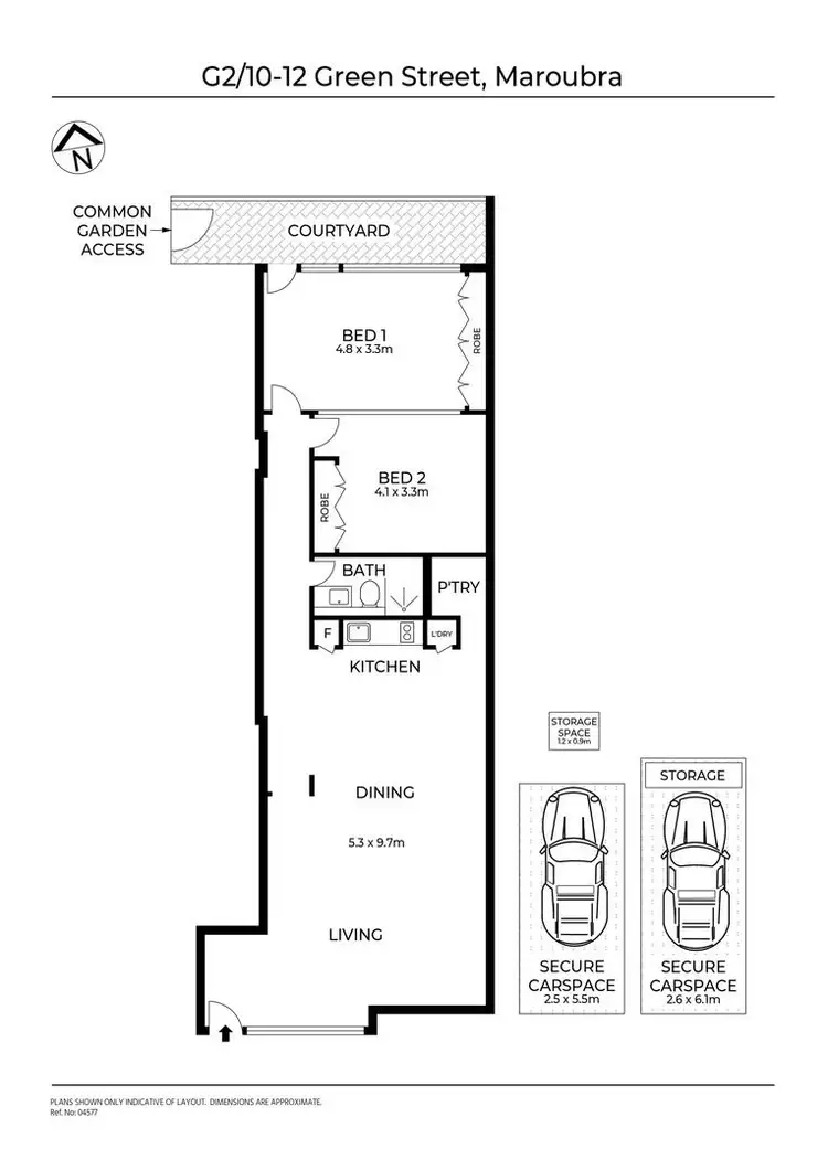 Floorplan of Homely apartment listing, G2/10-12 Green Street, Maroubra NSW 2035