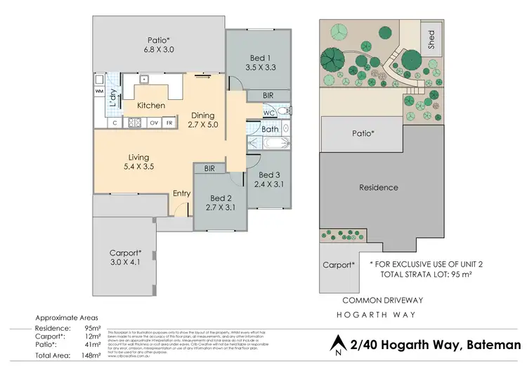 Floorplan of Homely house listing, 2/40 Hogarth Way, Bateman WA 6150