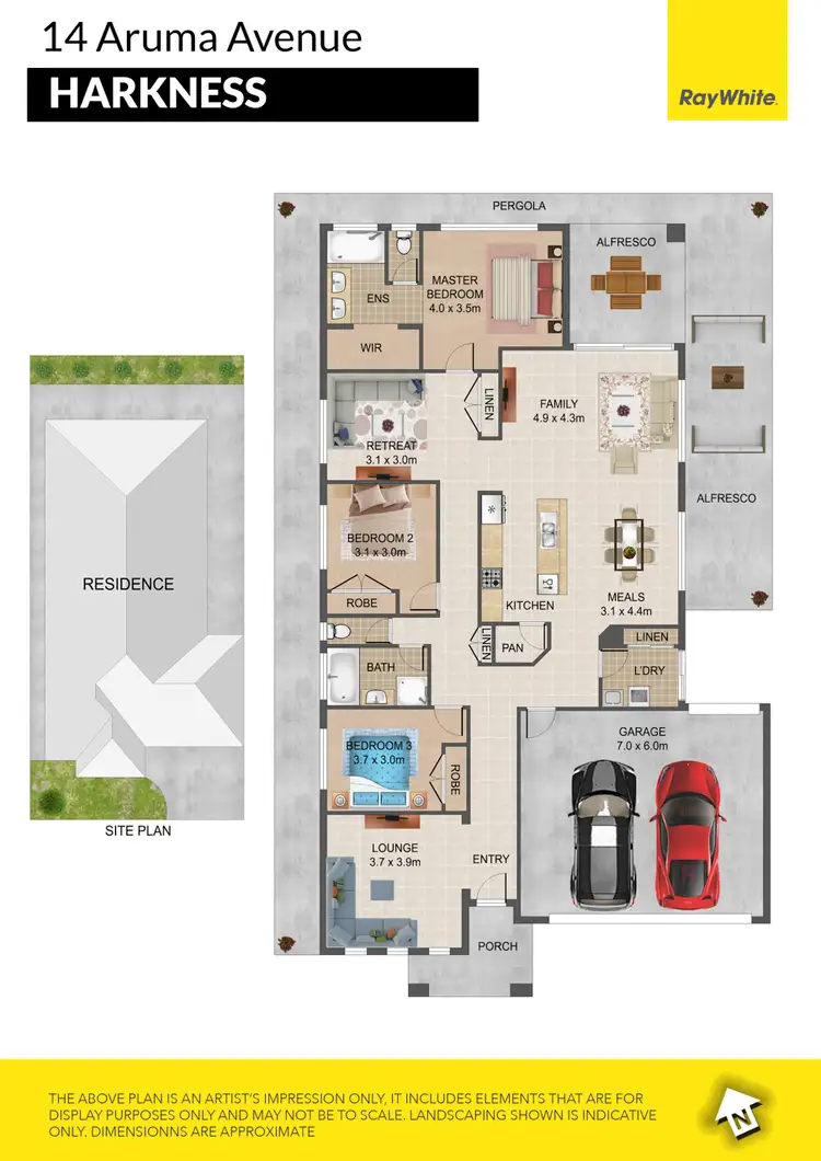 Floorplan of Homely house listing, 14 Aruma Avenue, Harkness VIC 3337
