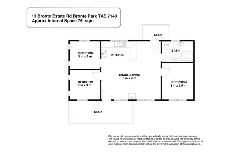 Floorplan of Homely house listing, 13 Bronte Estate Road, Bronte Park TAS 7140