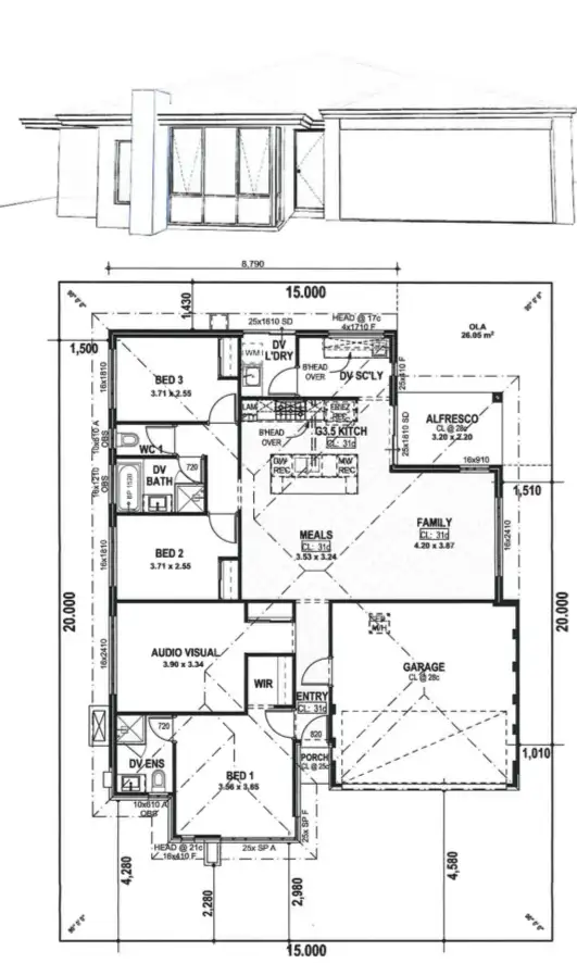 Floorplan of Homely house listing, 34 Ripplemead Avenue, Haynes WA 6112
