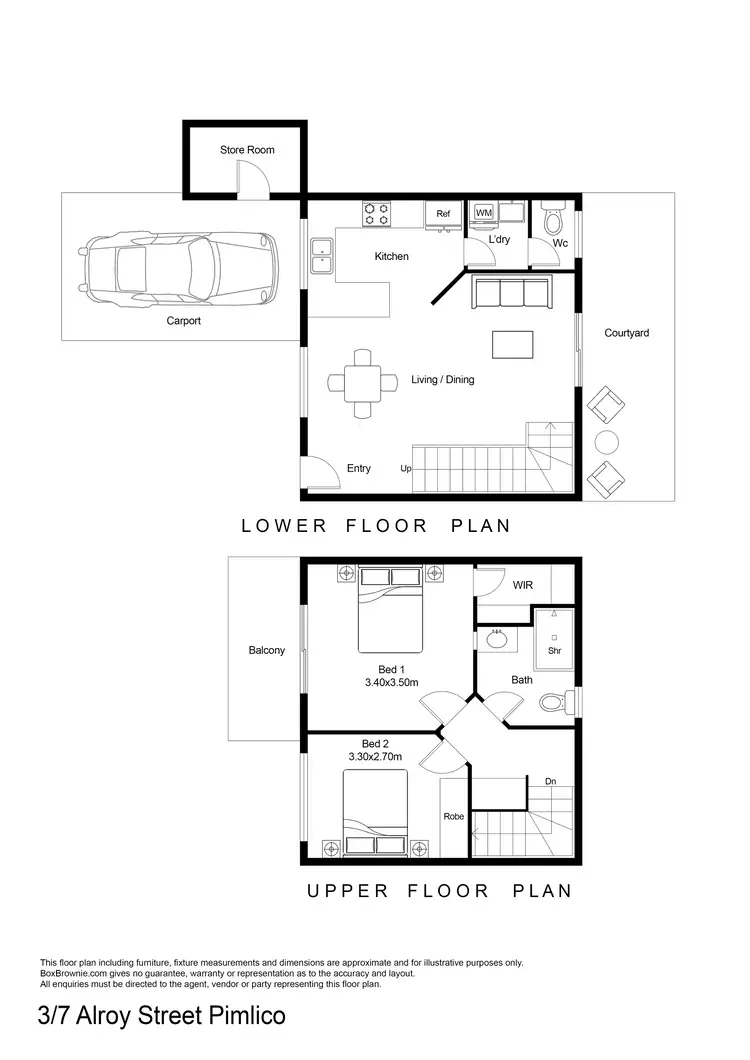 Floorplan of Homely unit listing, 3/7 Alroy Street, Pimlico QLD 4812