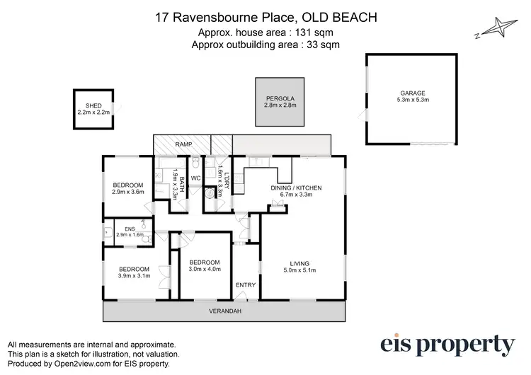 Floorplan of Homely house listing, 17 Ravensbourne Place, Old Beach TAS 7017