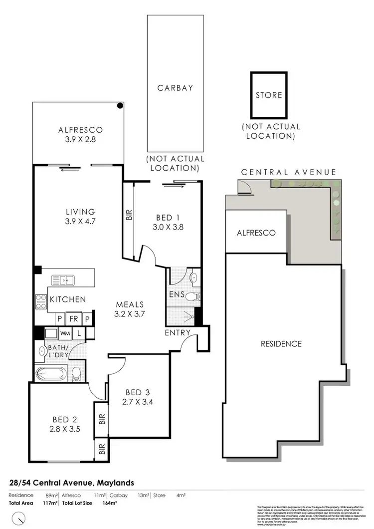 Floorplan of Homely unit listing, 28/54 Central Avenue, Maylands WA 6051