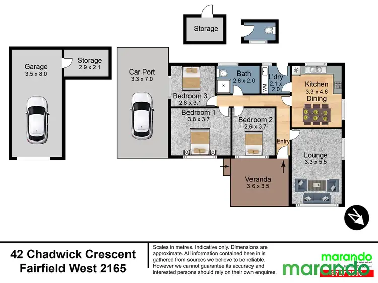 Floorplan of Homely house listing, 42 Chadwick Crescent, Fairfield West NSW 2165