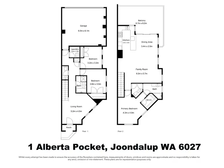Floorplan of Homely house listing, 1 Alberta Pocket, Joondalup WA 6027