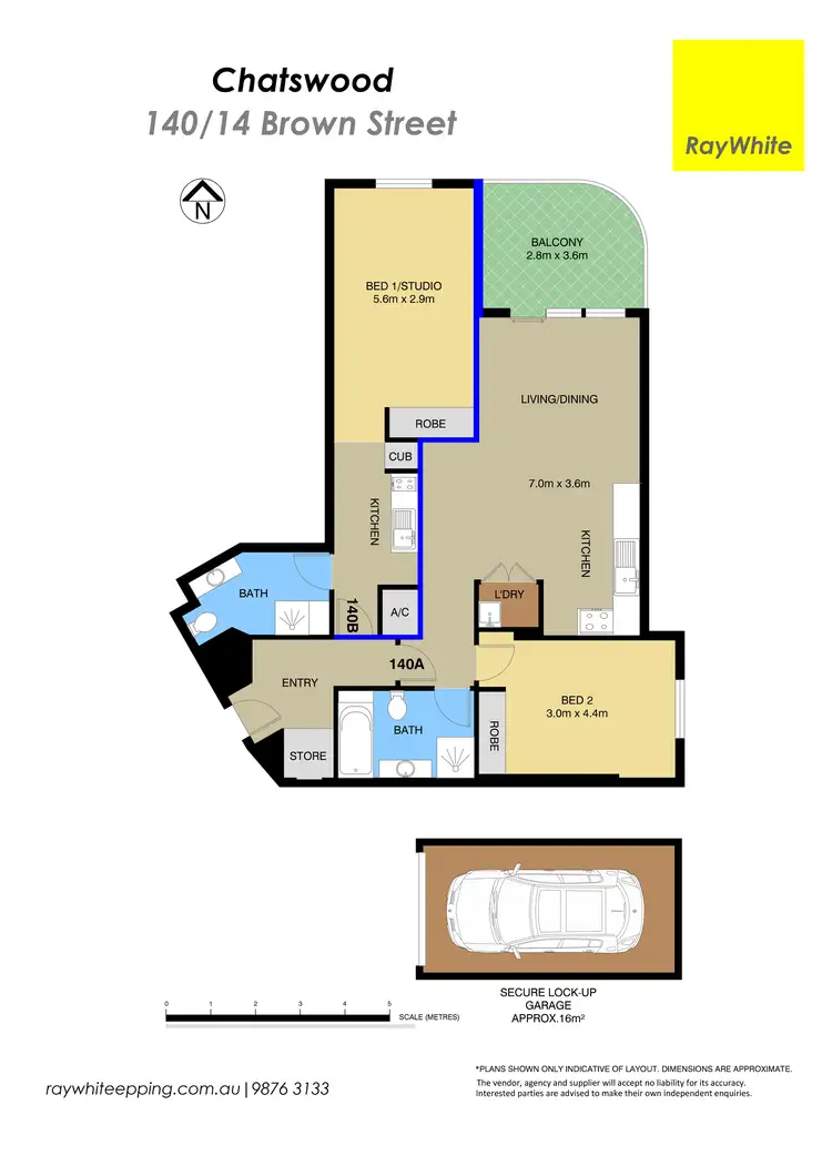 Floorplan of Homely apartment listing, 140/14 Brown Street, Chatswood NSW 2067