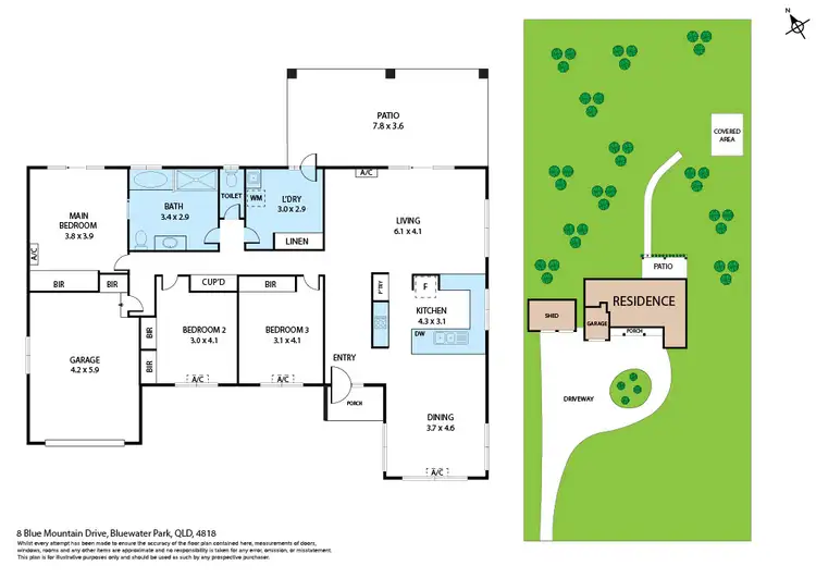 Floorplan of Homely house listing, 8 Blue Mountain Drive, Bluewater Park QLD 4818