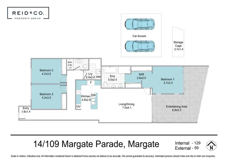 Floorplan of Homely apartment listing, 14/109 Margate Parade, Margate QLD 4019