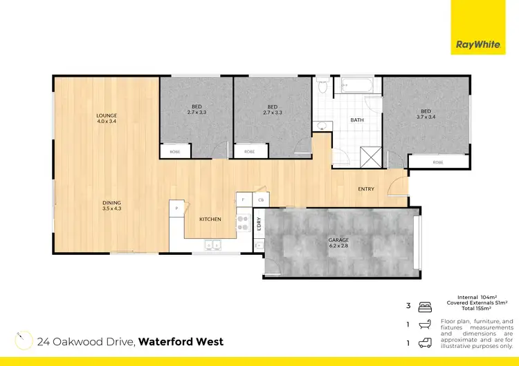 Floorplan of Homely house listing, 24 Oakwood Drive, Waterford West QLD 4133