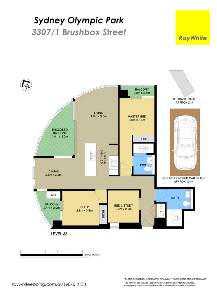 Floorplan of Homely apartment listing, 3307/1 Brushbox Street, Sydney Olympic Park NSW 2127