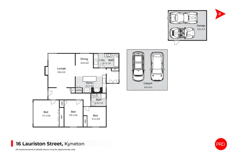 Floorplan of Homely house listing, 16 Lauriston Street, Kyneton VIC 3444