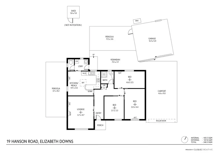 Floorplan of Homely house listing, 19 Hanson Road, Elizabeth Downs SA 5113