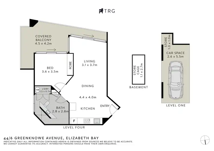 Floorplan of Homely apartment listing, 44/6 Greenknowe Avenue, Elizabeth Bay NSW 2011