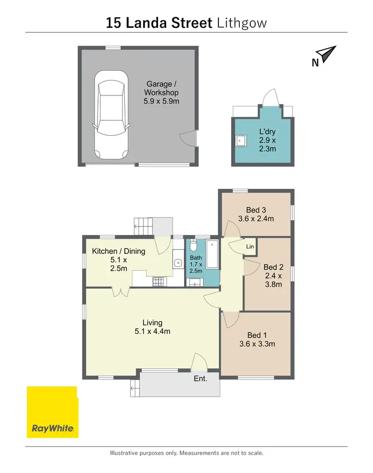 Floorplan of Homely house listing, 15 Landa Street, Lithgow NSW 2790