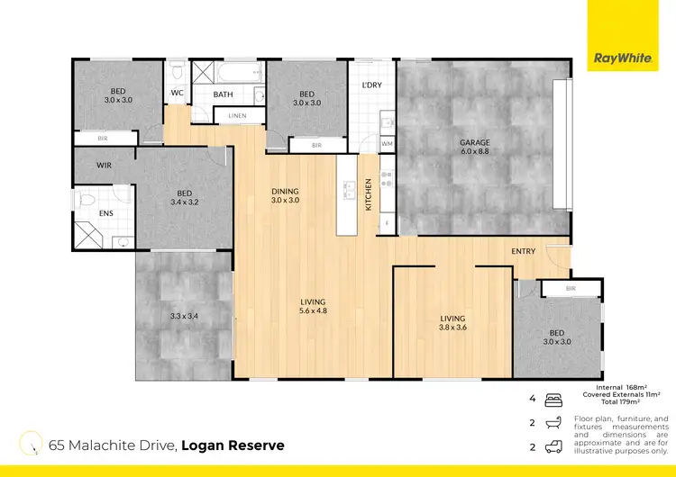 Floorplan of Homely house listing, 65 Malachite Drive, Logan Reserve QLD 4133