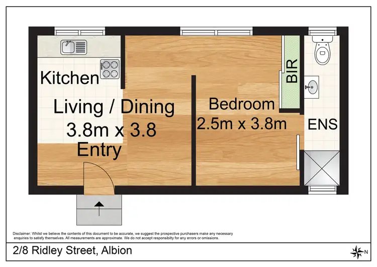 Floorplan of Homely unit listing, 2/8 Ridley Street, Albion VIC 3020